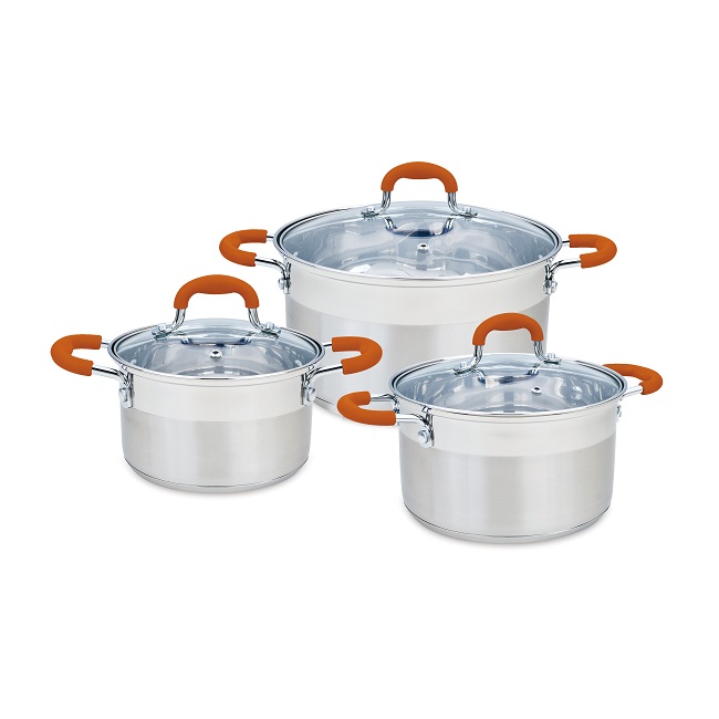 Inox Smartcook 3 sets of pot size 16cm, 20cm, 24cm-SM3334